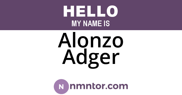 Alonzo Adger