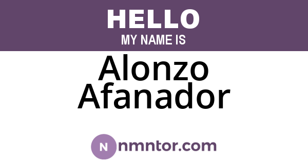 Alonzo Afanador