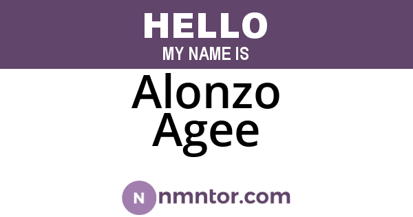 Alonzo Agee