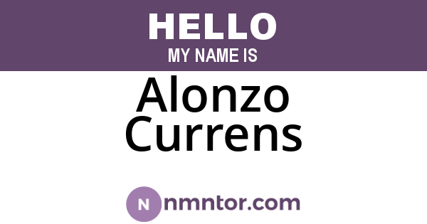 Alonzo Currens