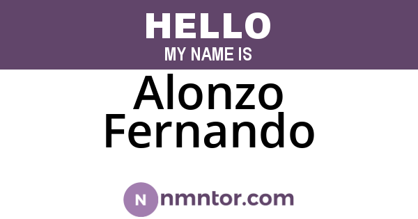 Alonzo Fernando