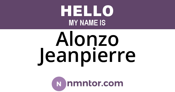 Alonzo Jeanpierre