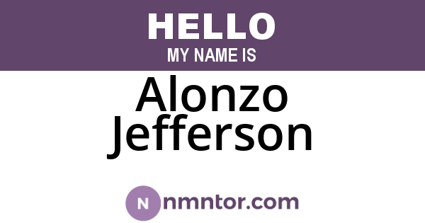 Alonzo Jefferson