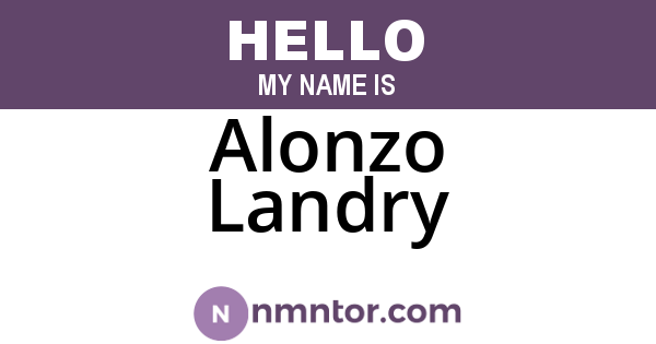 Alonzo Landry
