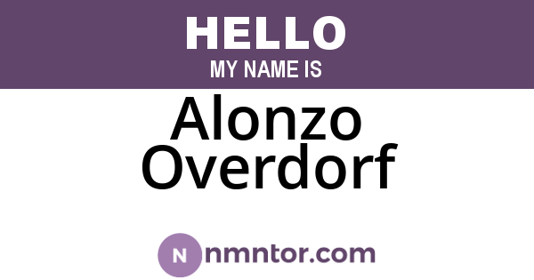 Alonzo Overdorf