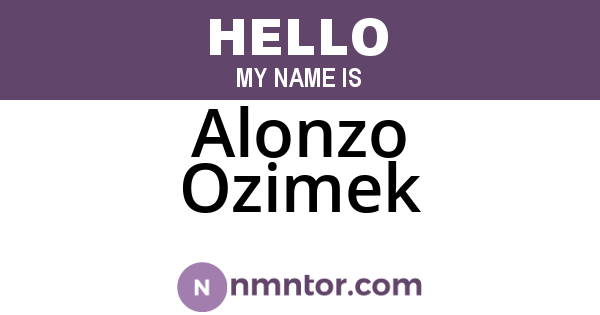 Alonzo Ozimek