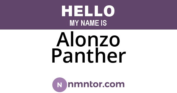 Alonzo Panther