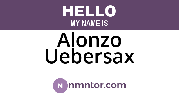 Alonzo Uebersax
