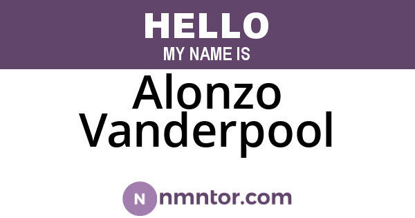 Alonzo Vanderpool