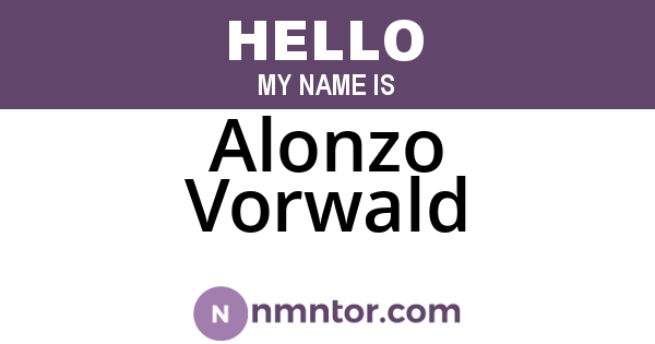 Alonzo Vorwald