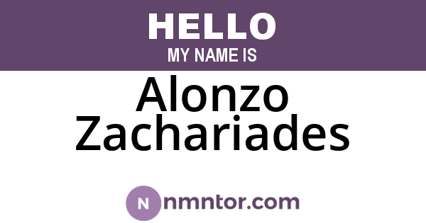 Alonzo Zachariades