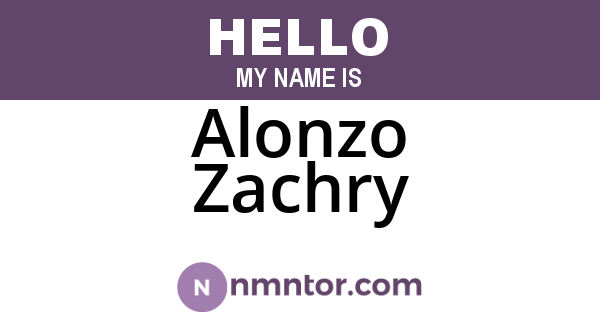 Alonzo Zachry
