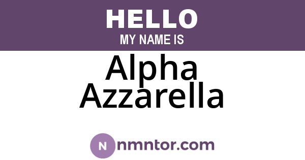 Alpha Azzarella
