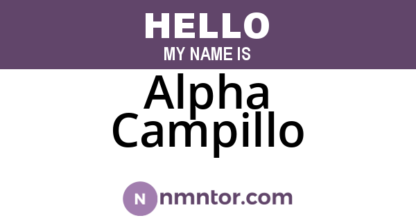 Alpha Campillo