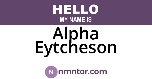 Alpha Eytcheson