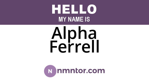 Alpha Ferrell