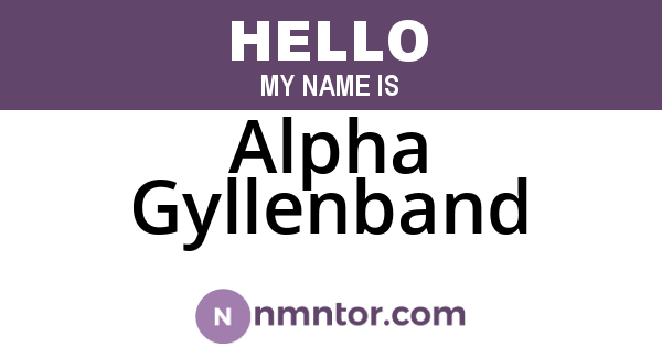 Alpha Gyllenband