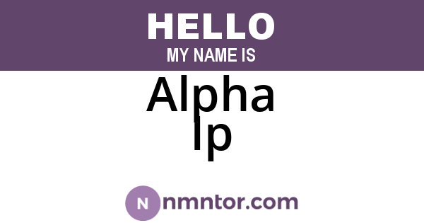 Alpha Ip