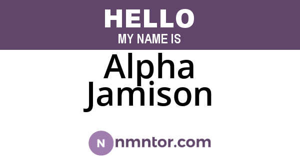 Alpha Jamison