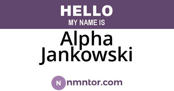 Alpha Jankowski