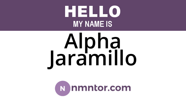 Alpha Jaramillo