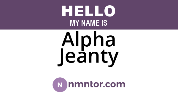 Alpha Jeanty