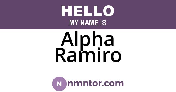 Alpha Ramiro