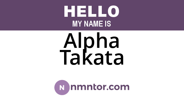 Alpha Takata