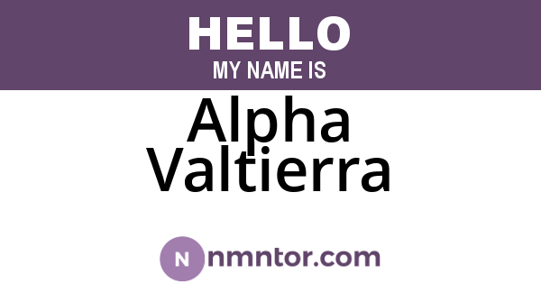 Alpha Valtierra