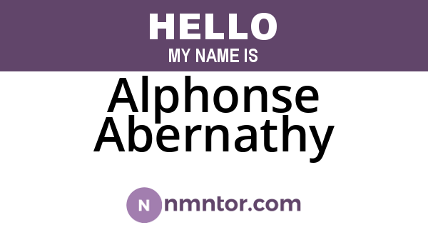 Alphonse Abernathy
