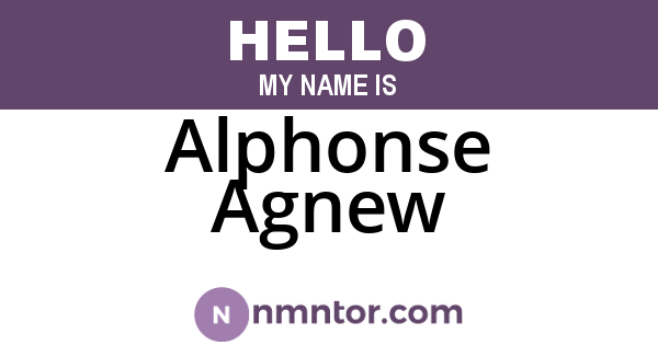 Alphonse Agnew