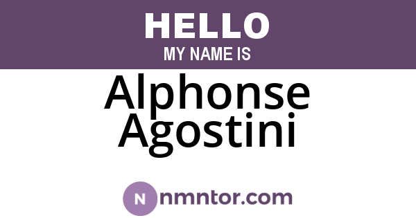 Alphonse Agostini
