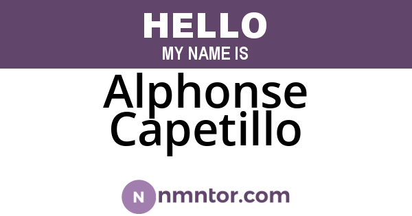 Alphonse Capetillo