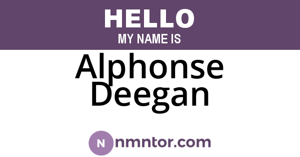 Alphonse Deegan