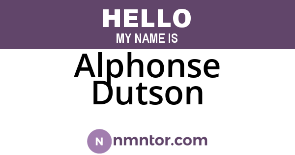 Alphonse Dutson