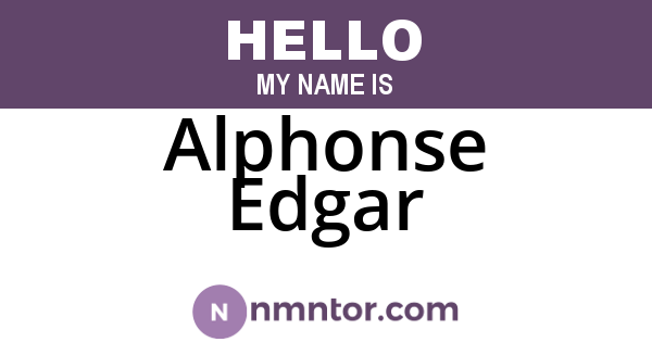 Alphonse Edgar