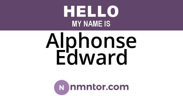 Alphonse Edward