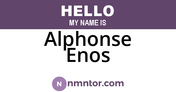 Alphonse Enos