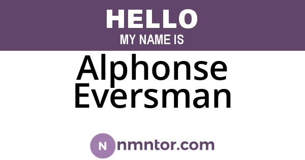 Alphonse Eversman