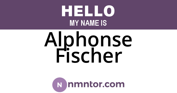Alphonse Fischer