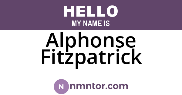 Alphonse Fitzpatrick