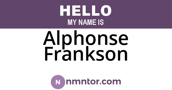 Alphonse Frankson