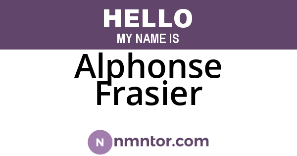 Alphonse Frasier