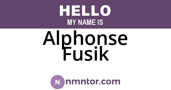 Alphonse Fusik