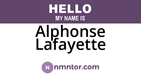 Alphonse Lafayette