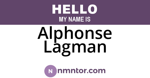 Alphonse Lagman