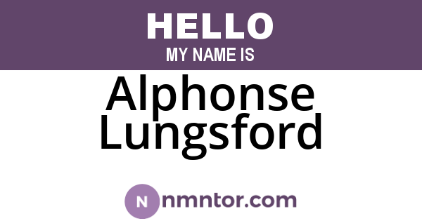 Alphonse Lungsford