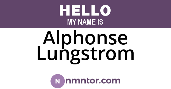 Alphonse Lungstrom