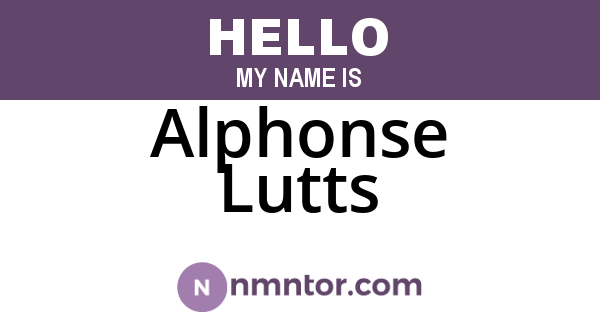 Alphonse Lutts