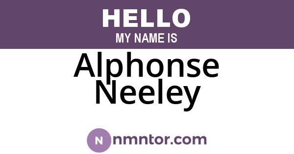 Alphonse Neeley
